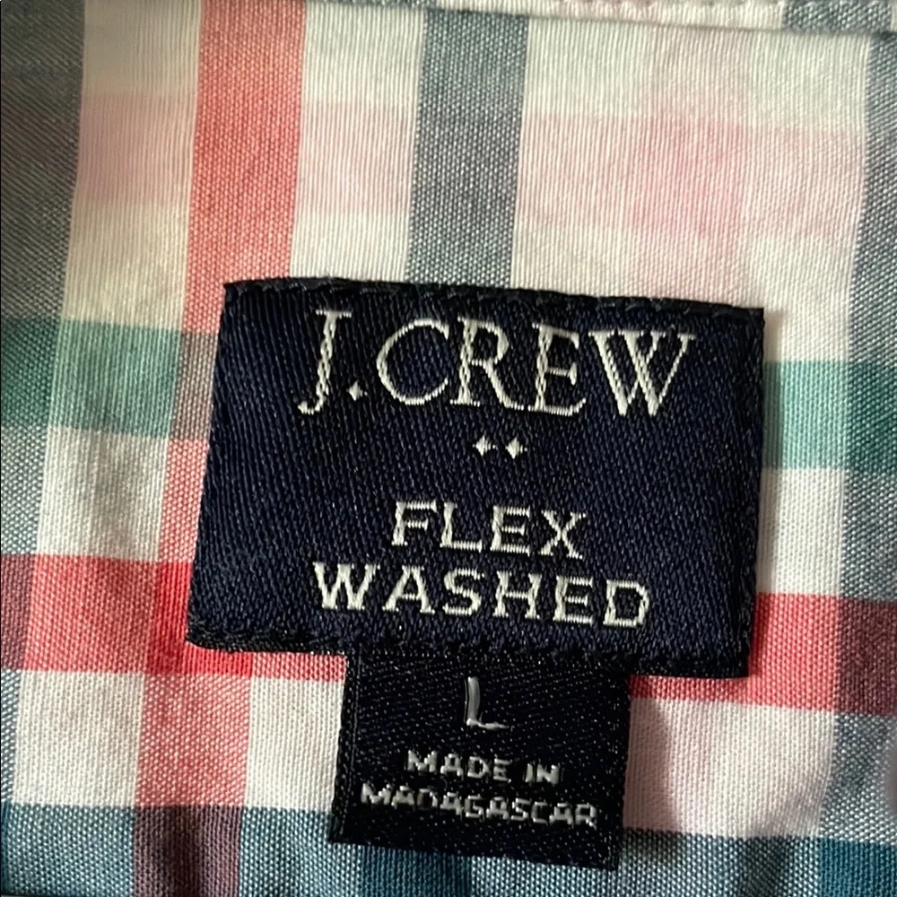 J. Crew Red and Green Casual Plaid Shirt